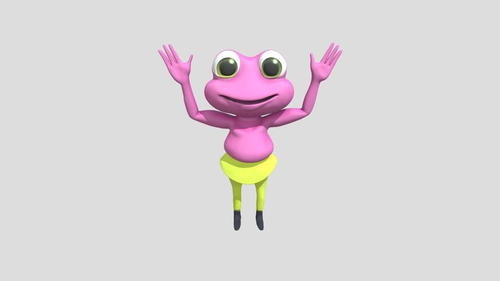 Simplified model for Dancing Frog (Colored) 3D Model