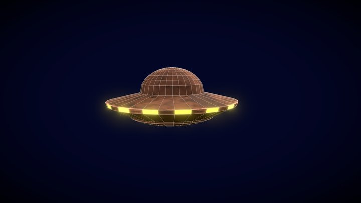 Animação Nave Espacial voando 3D Model
