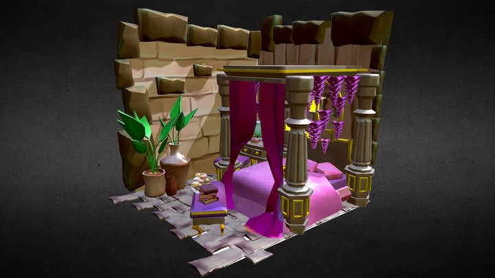 DAE Crib Retake- Palace Bedroom 3D Model