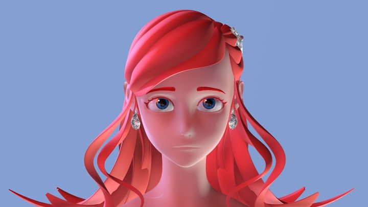 Arial the little mermaid 3D Model