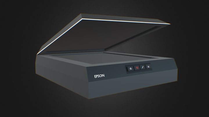 Epson Scanner - LowPoly 3D Model