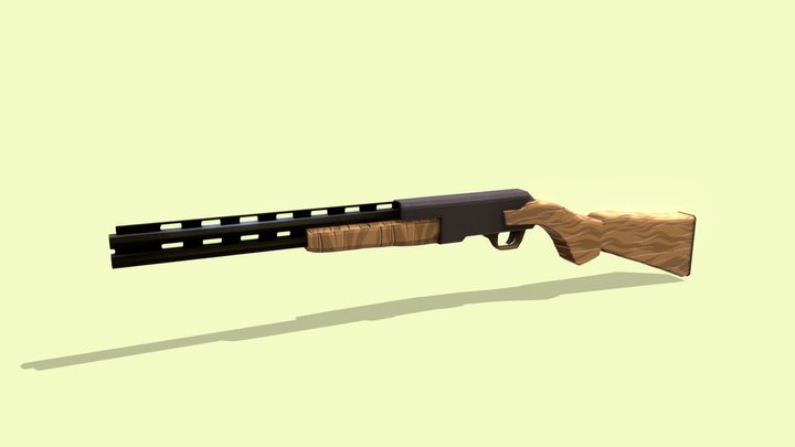 LowPoly Shotgun 3D Model