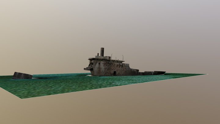 SS Francisco Morazan Shipwreck (Low Poly) 3D Model