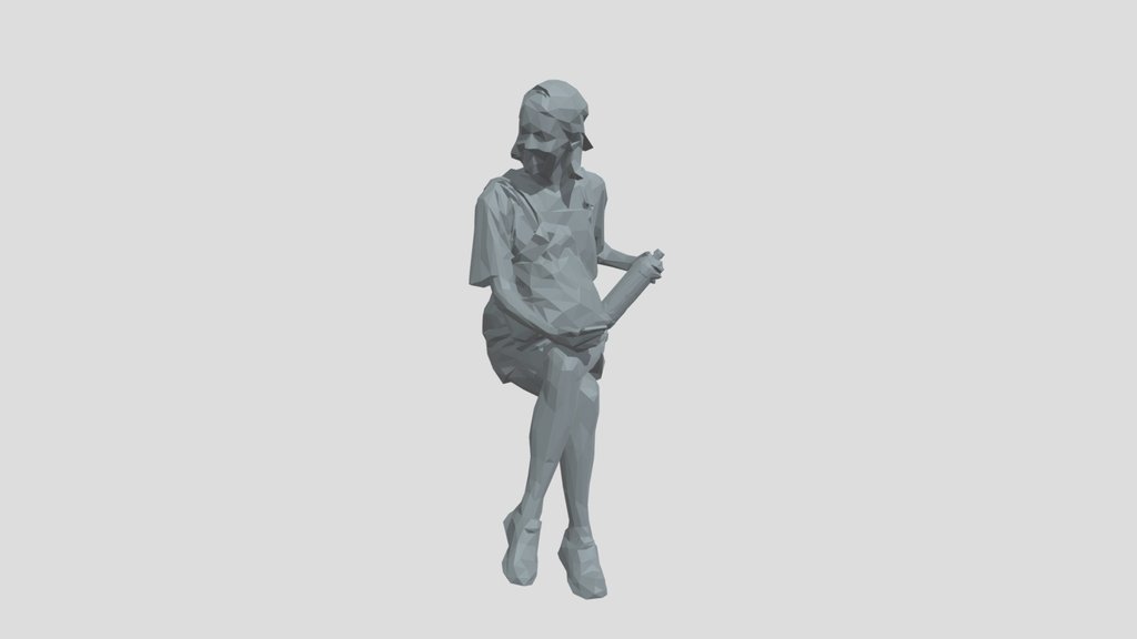 Lowpoly Female Sitting