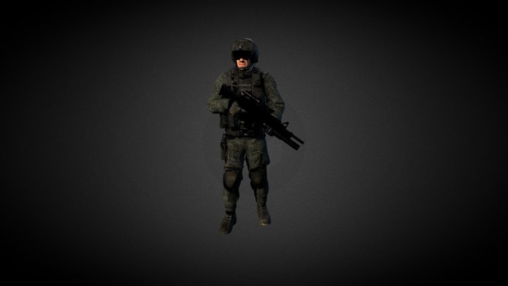Soldier Animation 3D Model