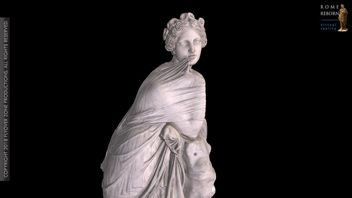 3D rendering of Apollo and the Muses (Polyhymnia)