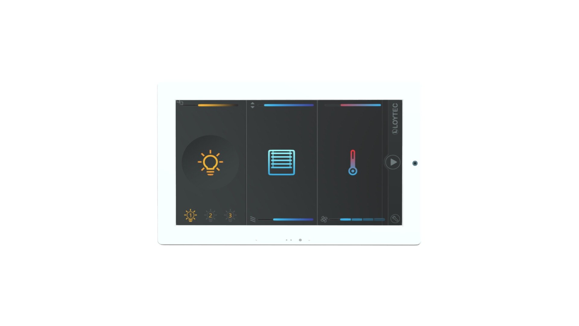 LPAD-7 Touch Panel - White Front and Dark Skin