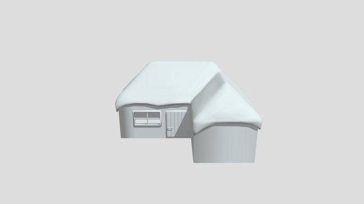 Snowy House 3D Model