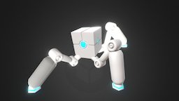 Robot Four Legs Walk 3D Model