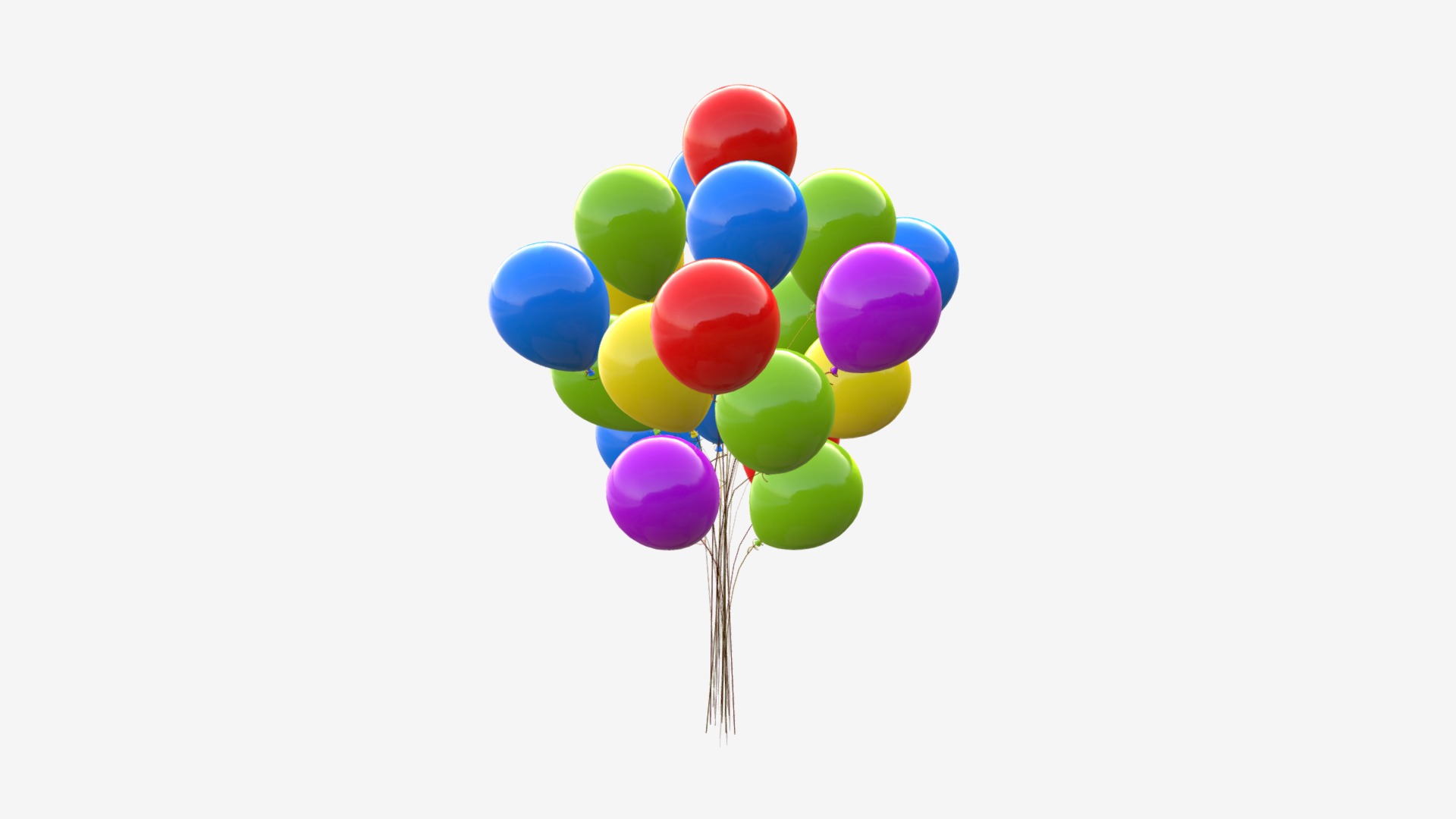 3D model Round color balloons - This is a 3D model of the Round color balloons. The 3D model is about chart, bubble chart.