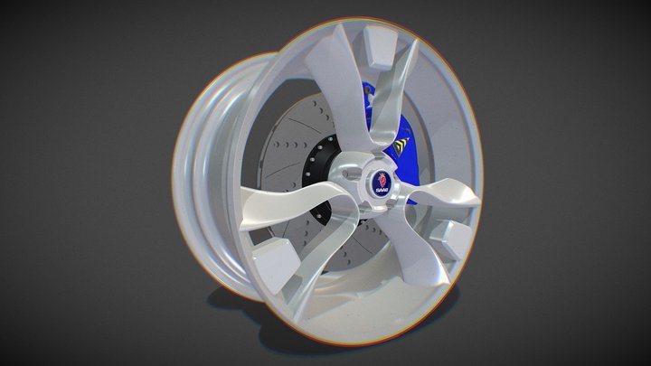 Saab Sonett Viggen Wheel 3D Model