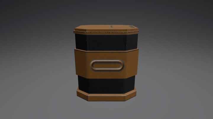 Space Barrel (game asset) 3D Model