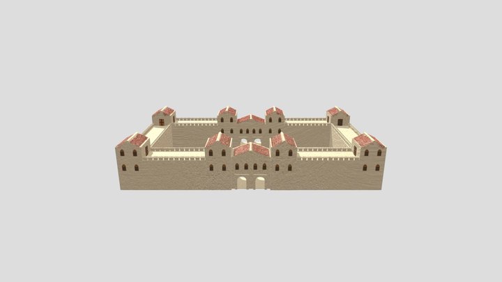Roman Fortress 3D Model