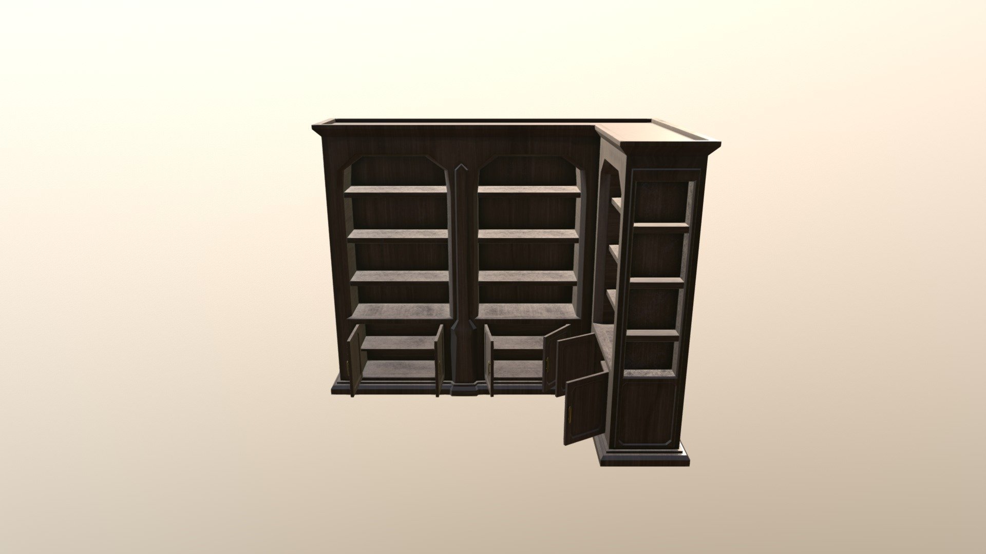 Bookshelf - 3D Model By 5769 [b0210a1] - Sketchfab