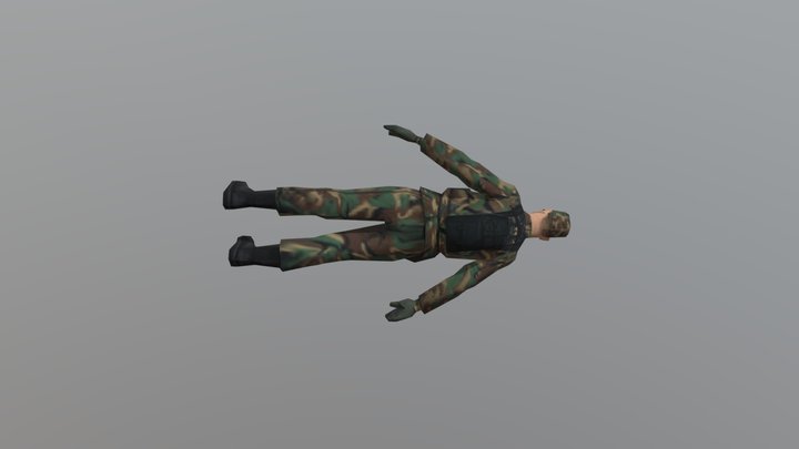 Army Man Rigged Model 3D Model