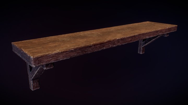 Medieval shelf 3D Model