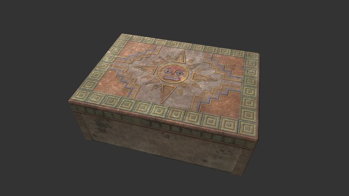 Boite avec textures en normals (baked textures) 3D Model