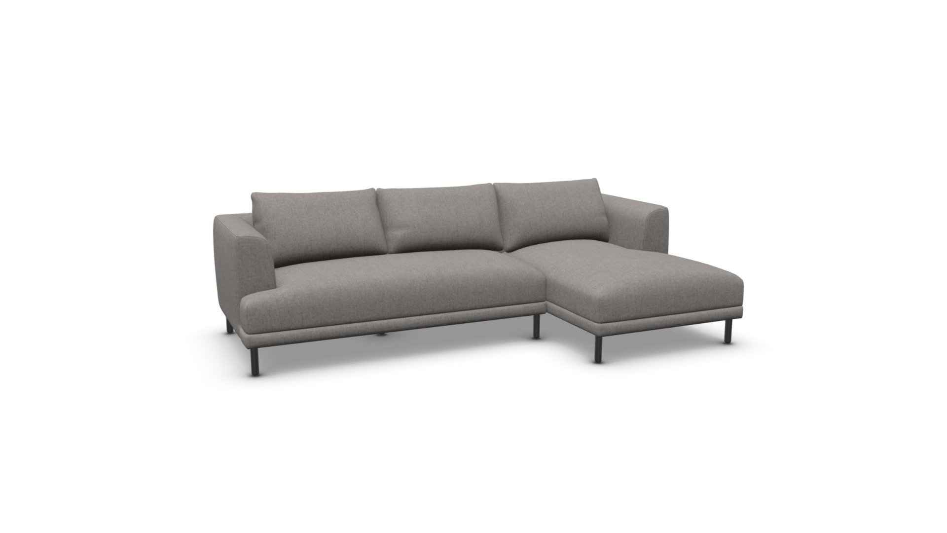Bowery RHF Chaise End Corner Sofa, Fossil Grey