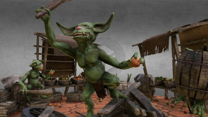 Goblin Mess Diorama 3D Model