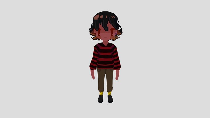 Alt Pixelart Character 3D Model