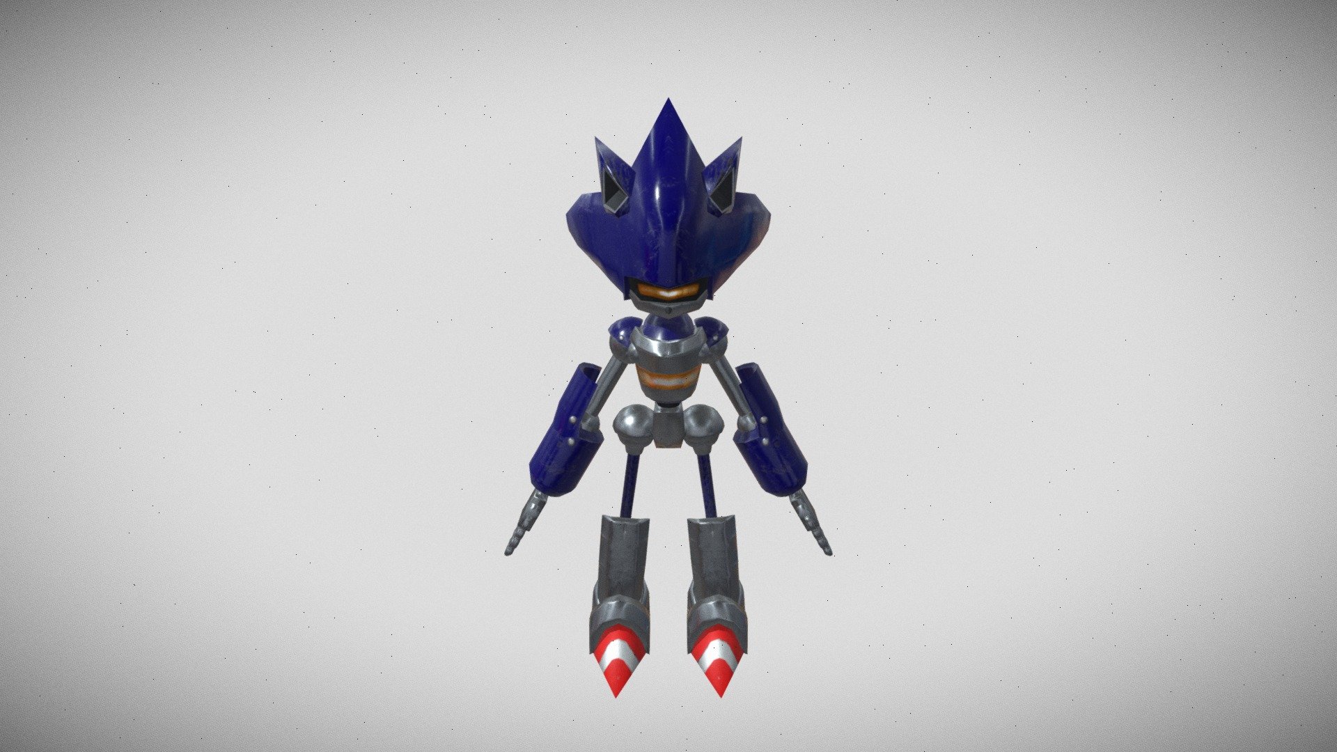 Mecha Sonic 3d Model By Tomas Spinella [b026e64] Sketchfab