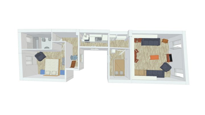 Moro House Apartment - ID 858 3D Model