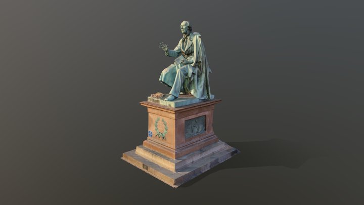 Hans Christian Andersen Statue 3D Model