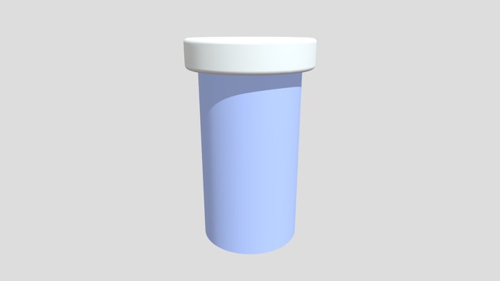 Pill Bottle v7 3D Model