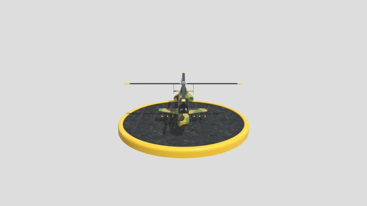 Helicóptero Curso 3D Model