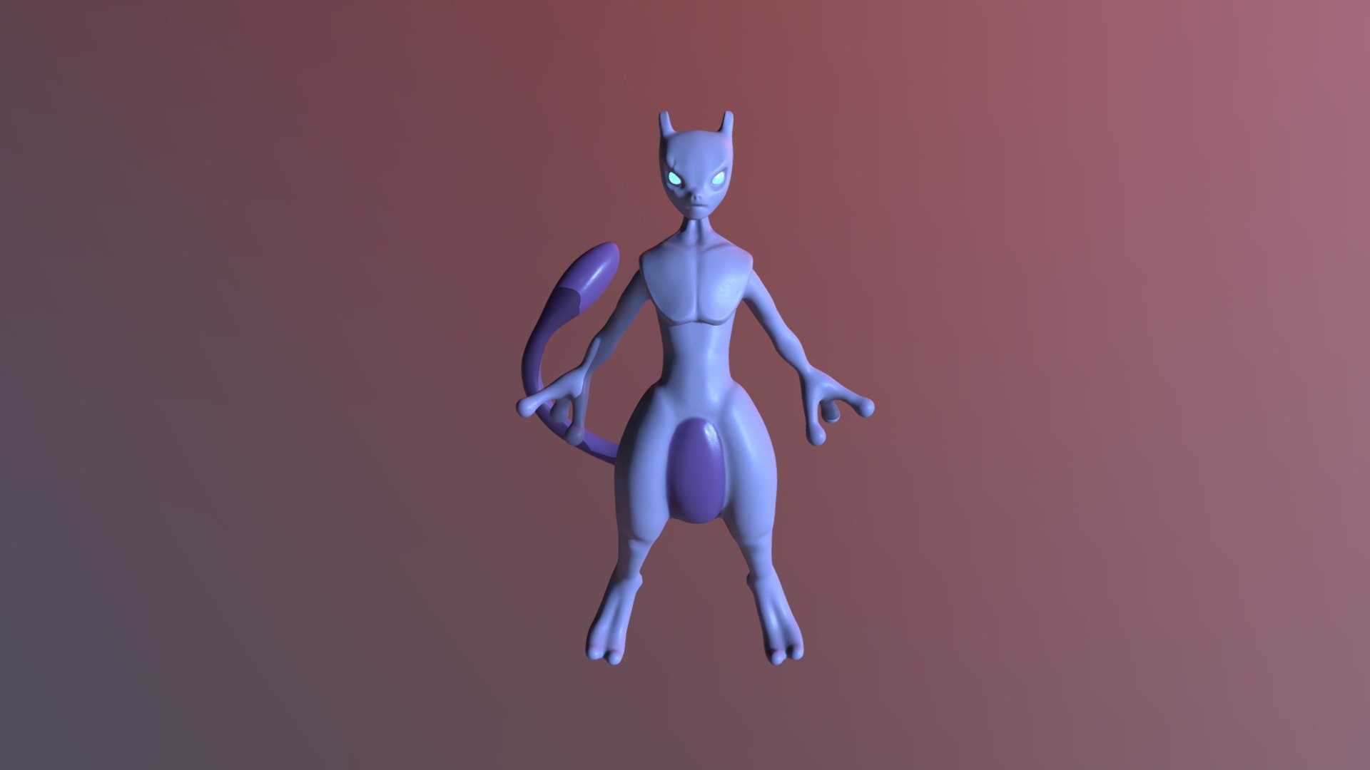 Mewtwo - 3D model by Megh (@Stratagon) [b028a63] - Sketchfab