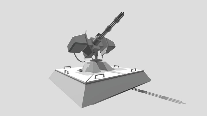 A ROBOTIC ADVANCE MACHINE GUN 3D Model
