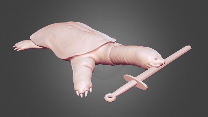Hoan Kiem God Turtle (3D Printing ready) 3D Model
