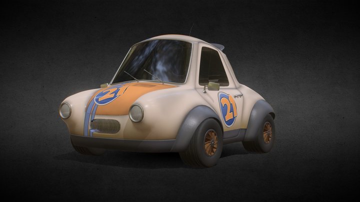 Toon Car 3D Model