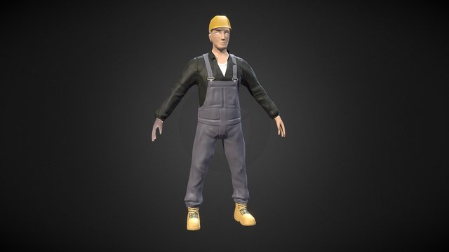 Construction Worker 3D Model