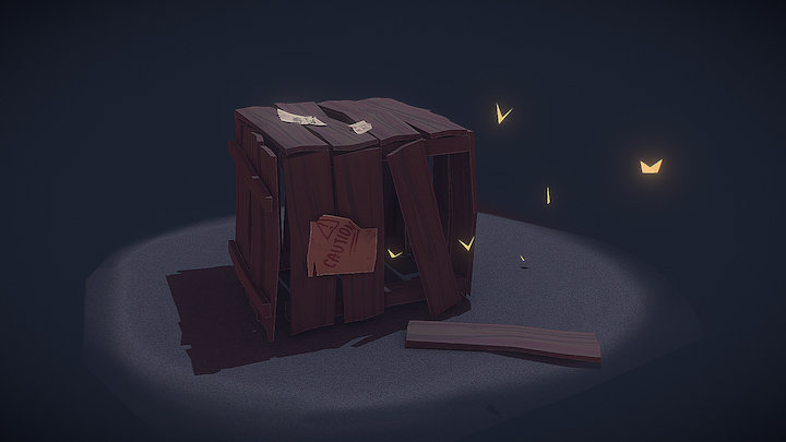 Wooden box 3D Model