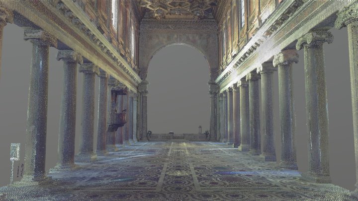 Basilica di S.Maria in Trastevere | Navata 3D Model