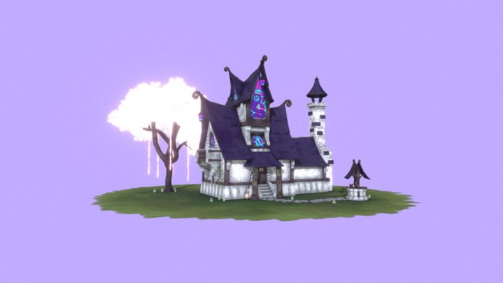 Cute witch's cottage - Lowpoly/Handpainted 3D Model