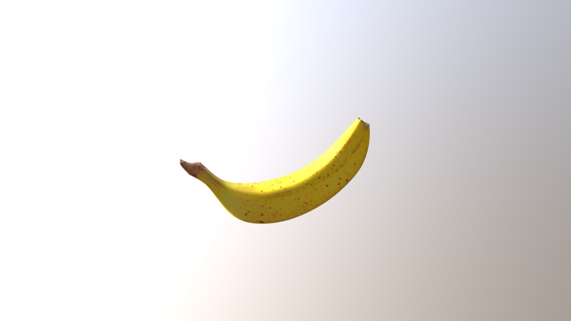 3D model BANANA - This is a 3D model of the BANANA. The 3D model is about a banana on a white background.