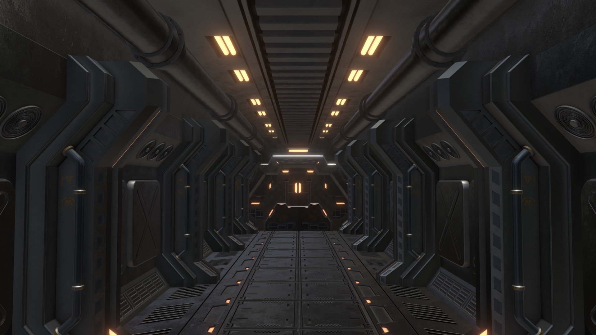 Sci-Fi Corridor 5 - 3D model by Foggy_123 [b02c5f1] - Sketchfab