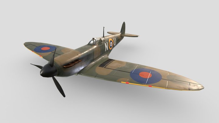 Supermarine Spitfire Mk IIa 3D Model