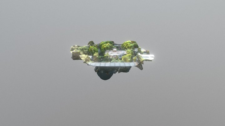 Arch KMITL Bldg1 aerial scan 3D Model