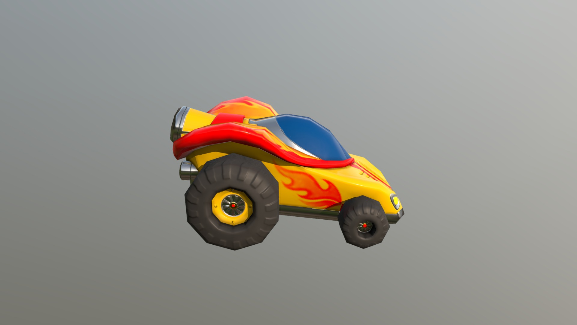 3D model 2 Cartoon racing cars - This is a 3D model of the 2 Cartoon racing cars. The 3D model is about a toy car with a wheel.