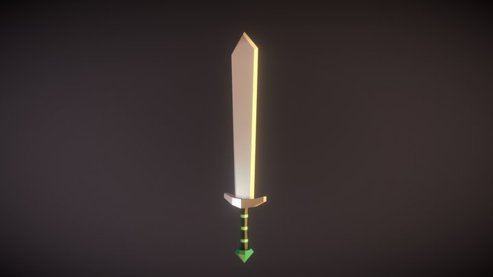 Ejercicio1: Espada verde 3D Model
