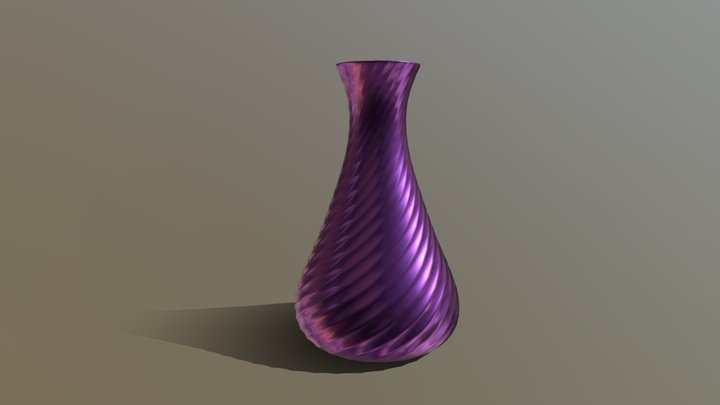 Vase Ribbed 3D Model
