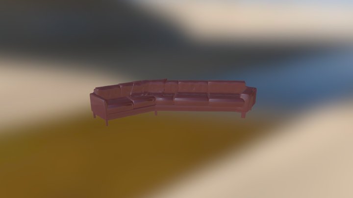 Curve Couch 3D Model