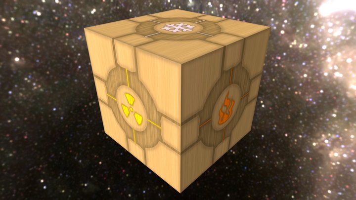 Wooden Companion Cube 3D Model