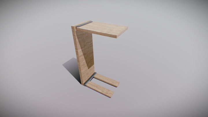 Mesa plegable básica 3D Model