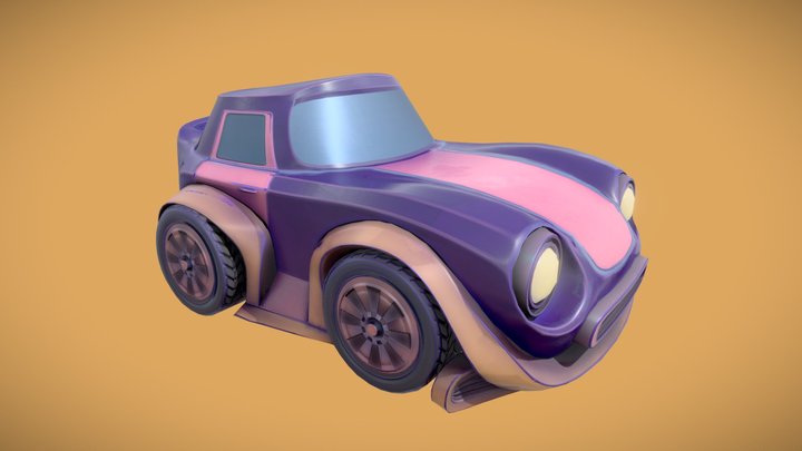 CuteCar Game Asset 3D Model