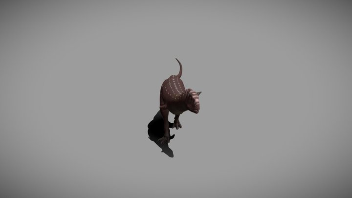 Low poly Carnotaurus[posed] 3D Model