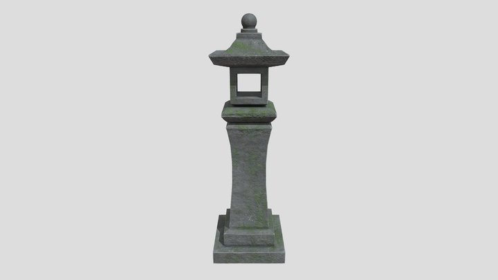 stone_lantern_low 3D Model